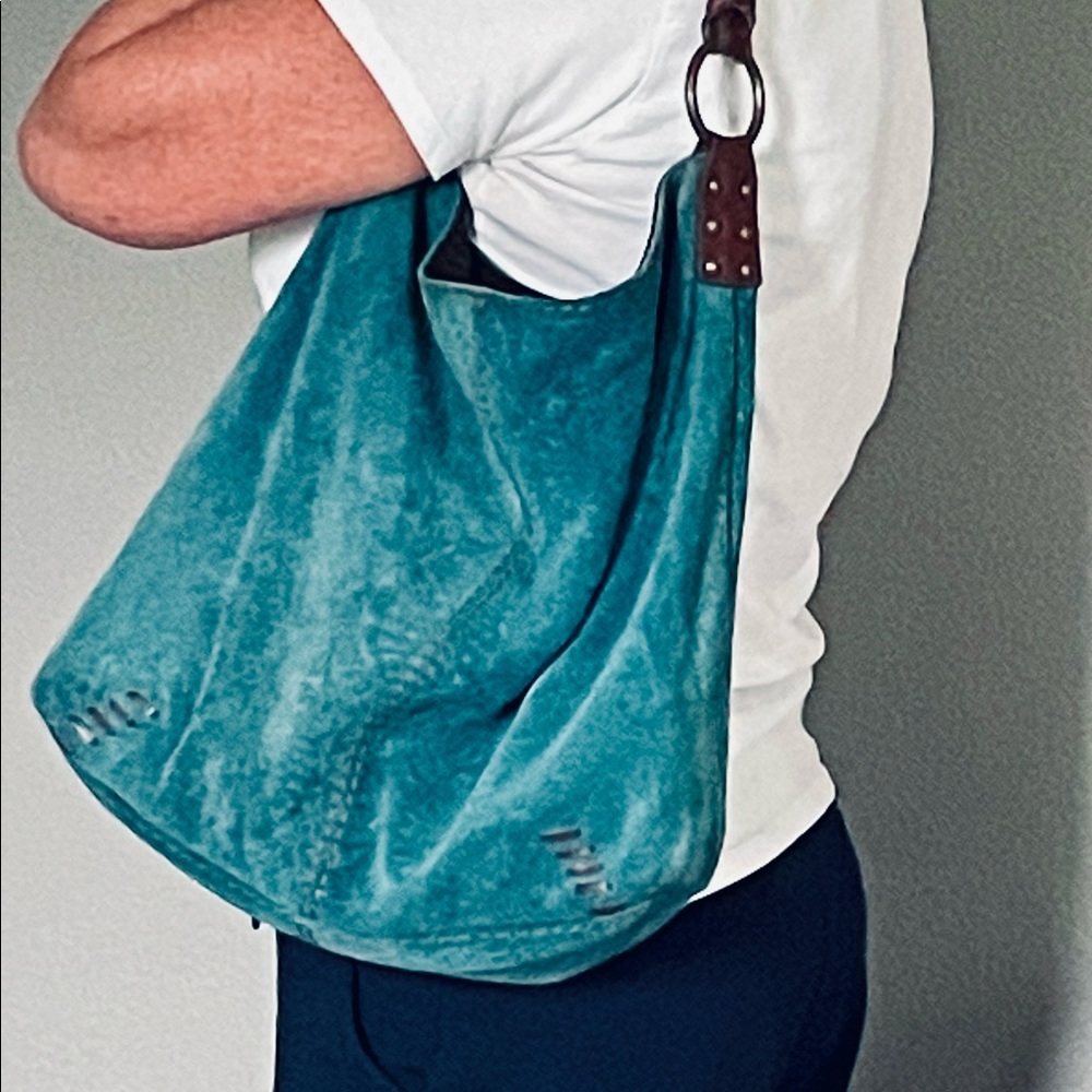 Lucky Brand Suede Teal Bag